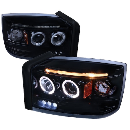 05-07 Dodge Dakota Halo LED Projector Smoked